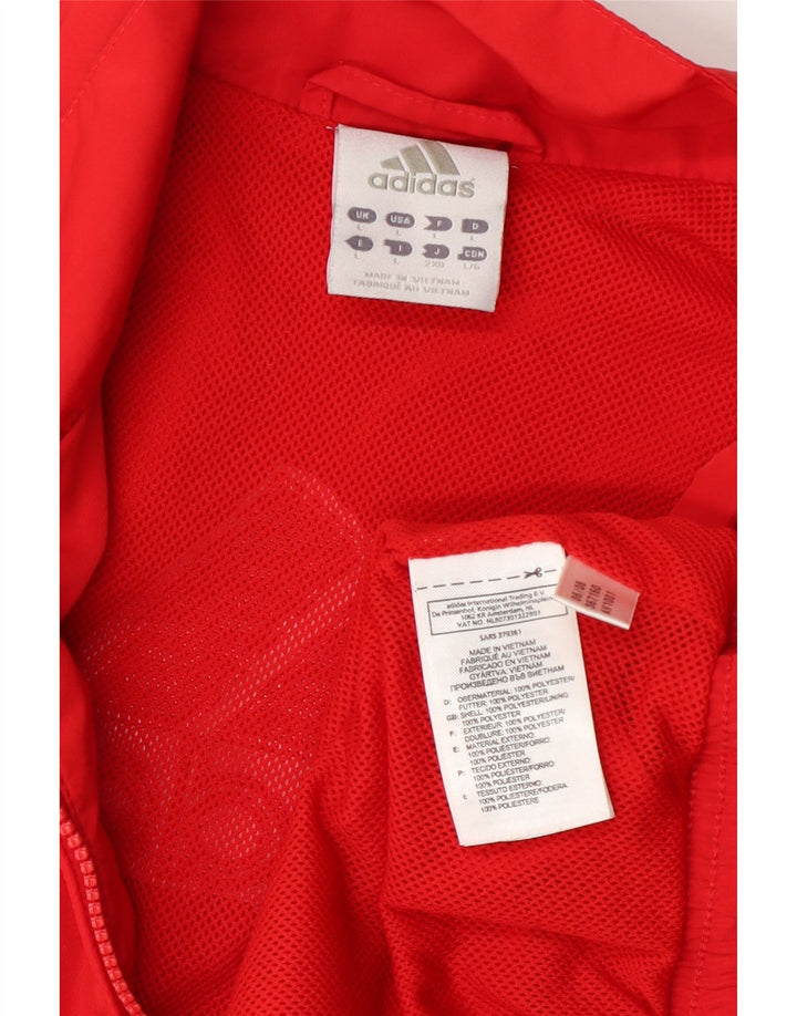 Adidas Dame træningsdragt Topjakke UK 16 Stor Rød Polyester