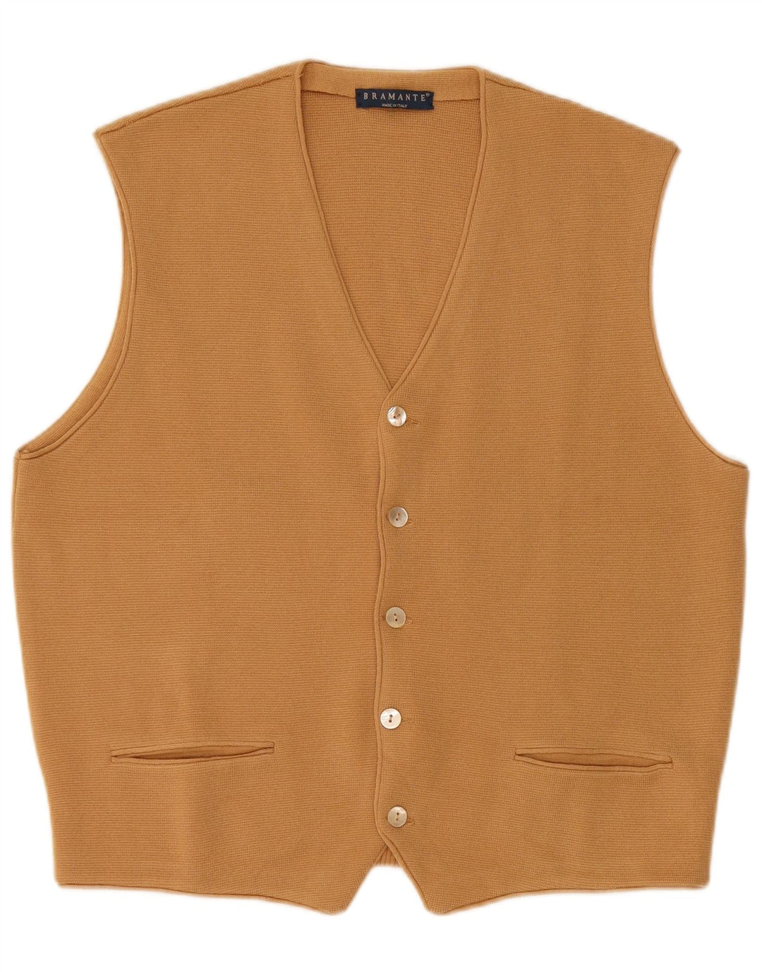 Bramante Mens Waistcoat Medium Beige Wool