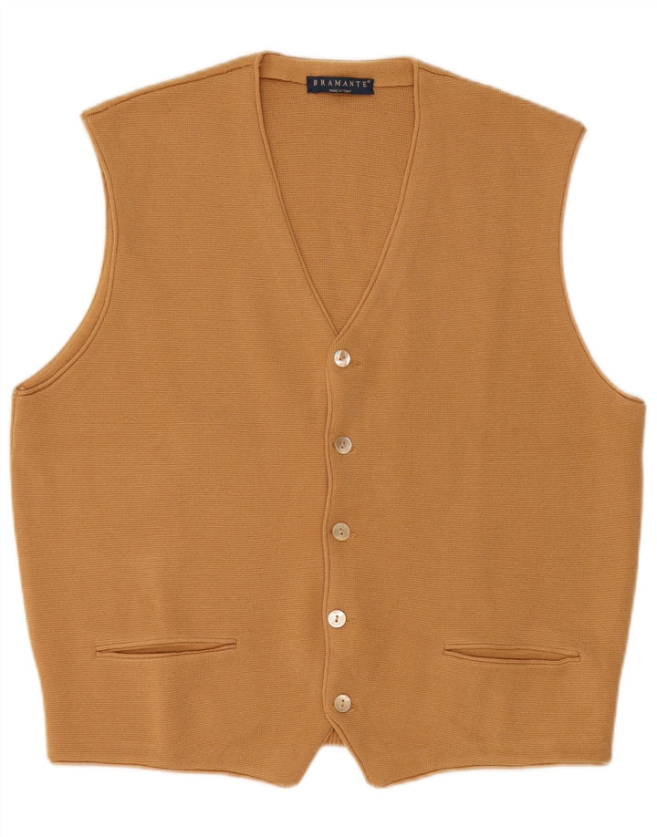 Bramante Mens Waistcoat Medium Beige Wool