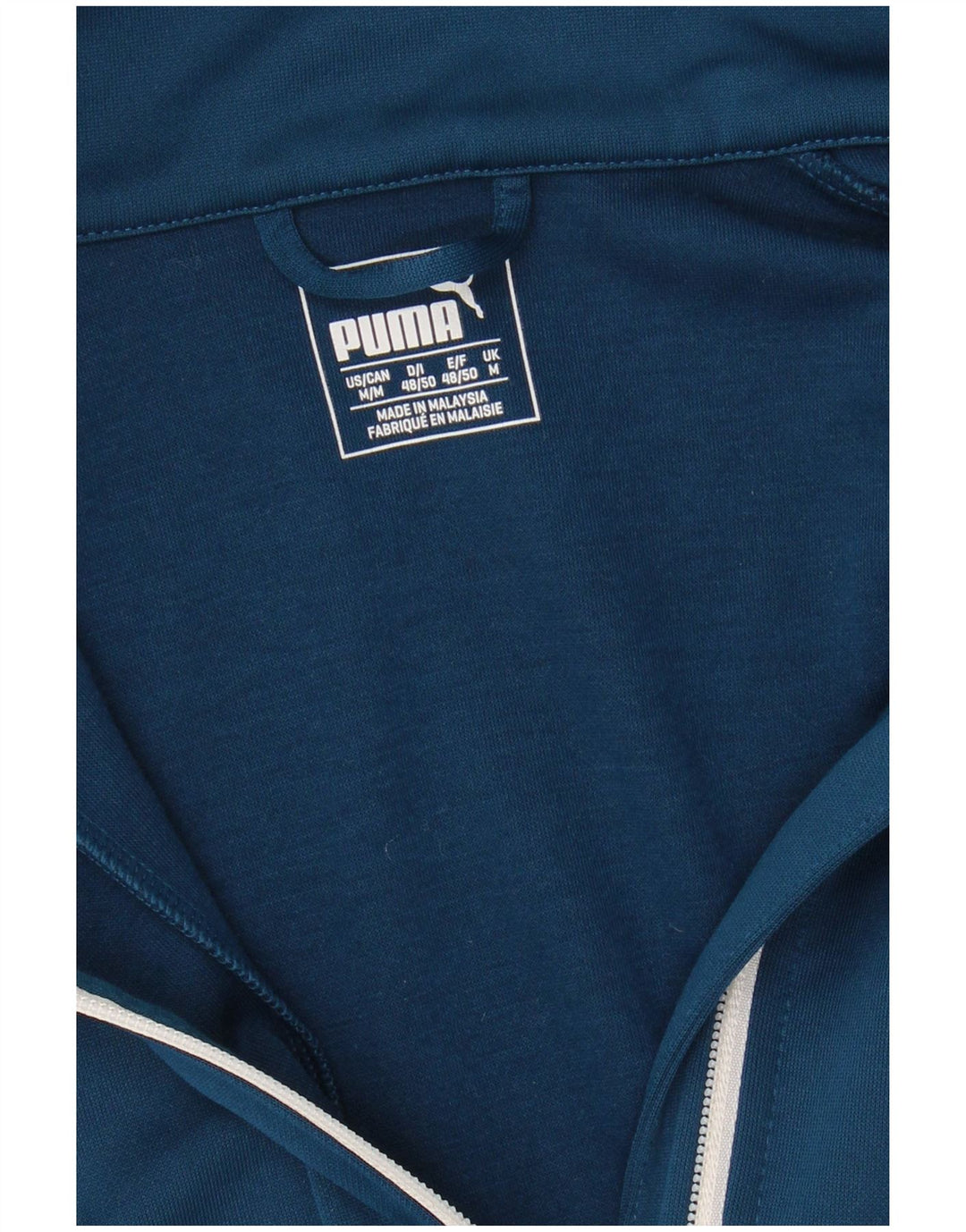 PUMA Mens Tracksuit Top Jacket Medium Navy Blue Polyester
