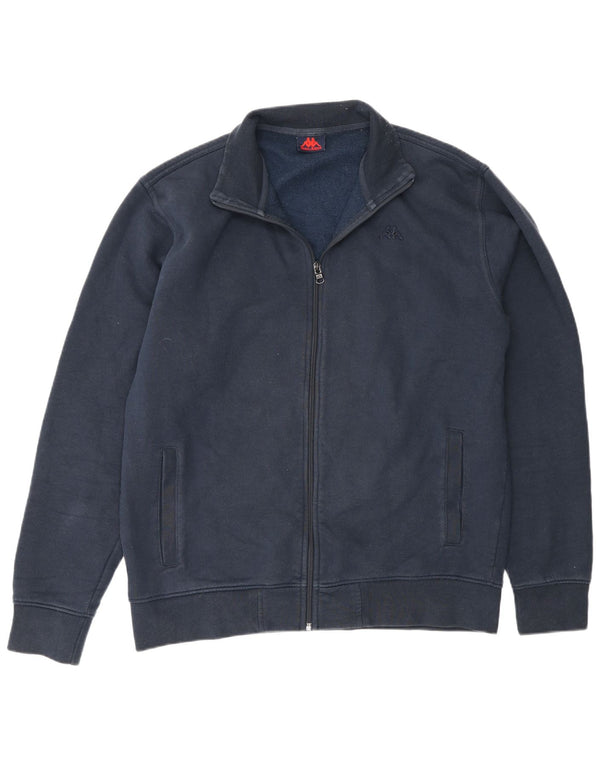 Kappa Mens Tracksuit Top Jacket 2XL Blue Cotton