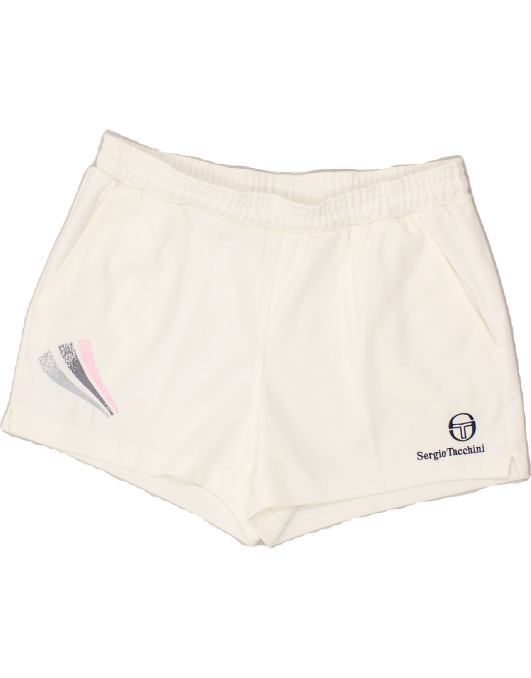 SERGIO TACCHINI Womens Sport Shorts IT 54 3XL White Polyester Vintage Sergio Tacchini and Second-Hand Sergio Tacchini from Messina Hembry 