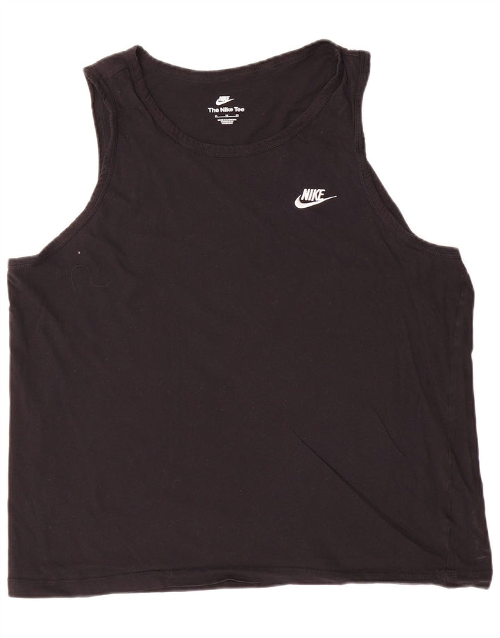 Nike Mens Vest Top XL Black Cotton