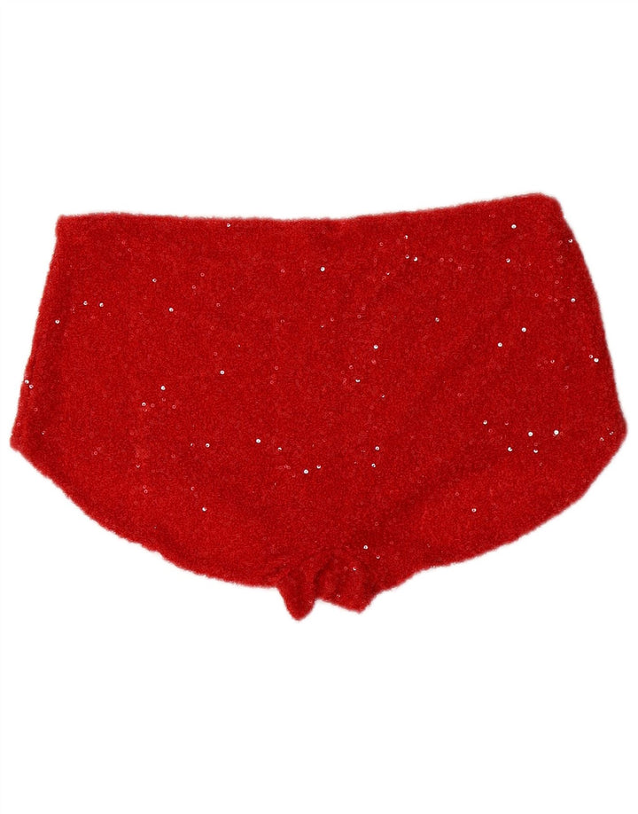 ZARA Womens Hot Pants XL W36 Red