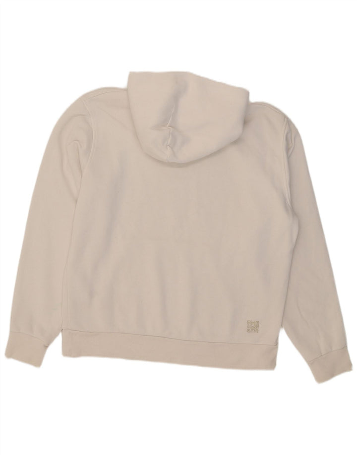 Champion Mens Hoodie Jumper Medium White Cotton