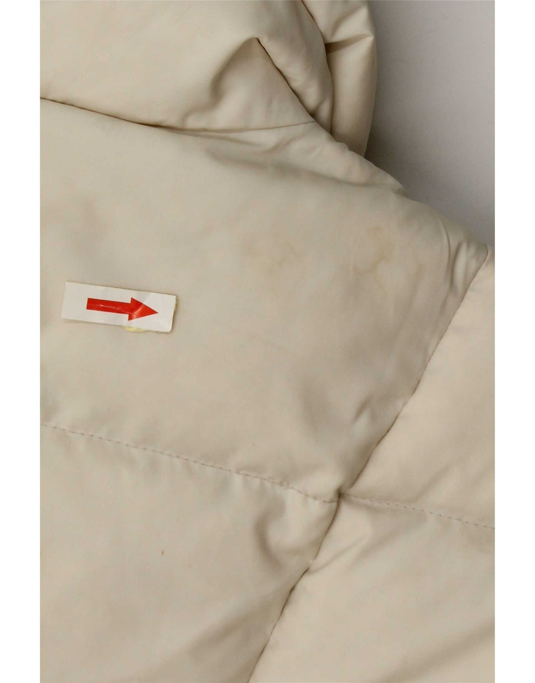 Replay Womens Crop Padded Jacket UK 10 Small Off White Polyamide