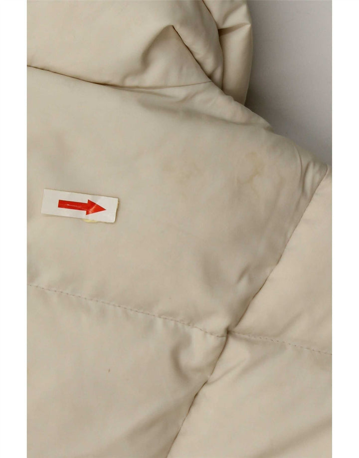 Replay Womens Crop Padded Jacket UK 10 Small Off White Polyamide