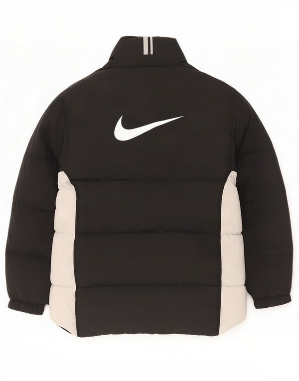 Nike Mens Graphic Padded Jacket UK 36/38 Small Black Colourblock Nylon
