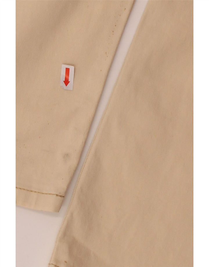 BELFE Mens Straight Casual Trousers W38 L32 Beige Cotton Vintage Belfe and Second-Hand Belfe from Messina Hembry 