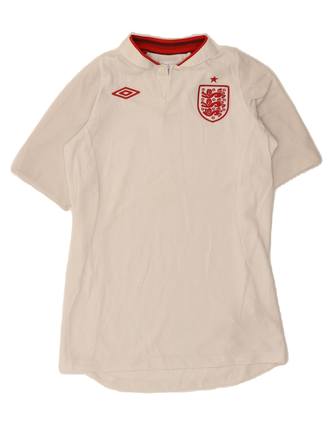 UMBRO Boys Graphic T-Shirt Top 12-13 Years Large Off White Polyester Vintage Umbro and Second-Hand Umbro from Messina Hembry 
