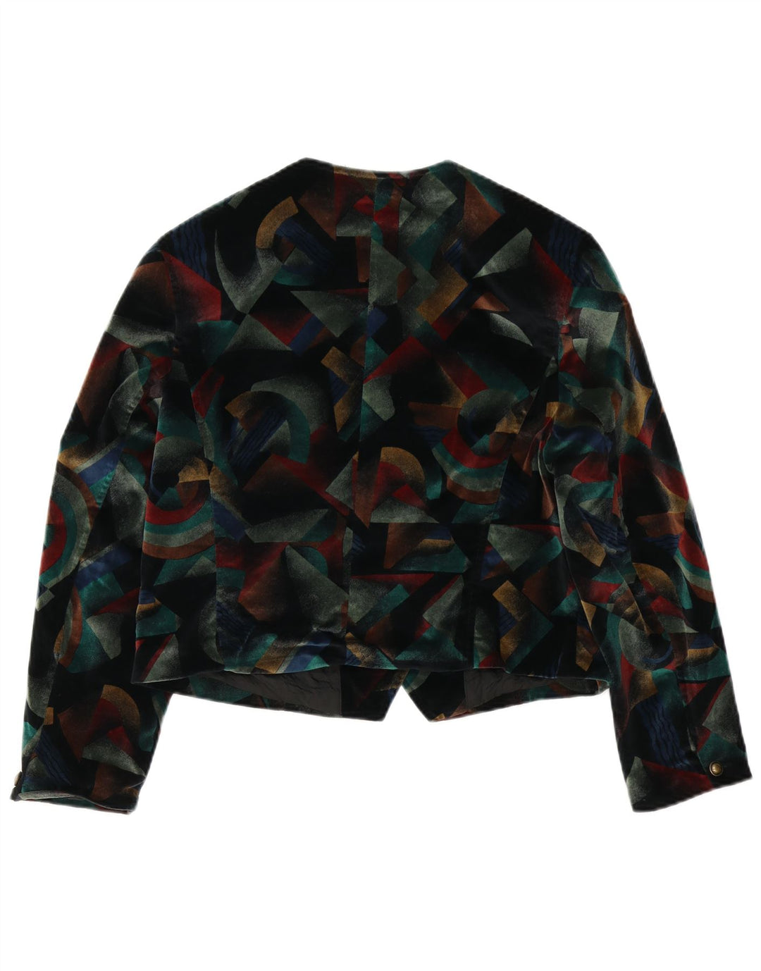 Hirsch Chaqueta Bolero de 5 Botones para Mujer UK 40 Mediana Multicolor Geométrica