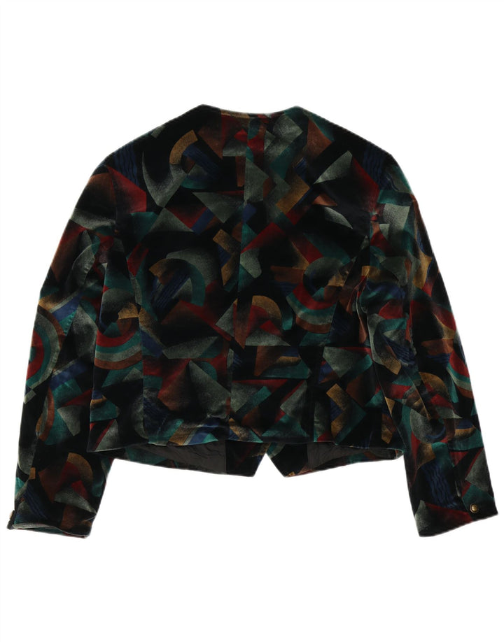 Hirsch Chaqueta Bolero de 5 Botones para Mujer UK 40 Mediana Multicolor Geométrica