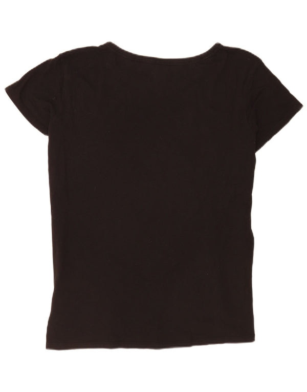 T-shirt grafica regolare da donna G-Star Top UK 14 grande cotone nero
