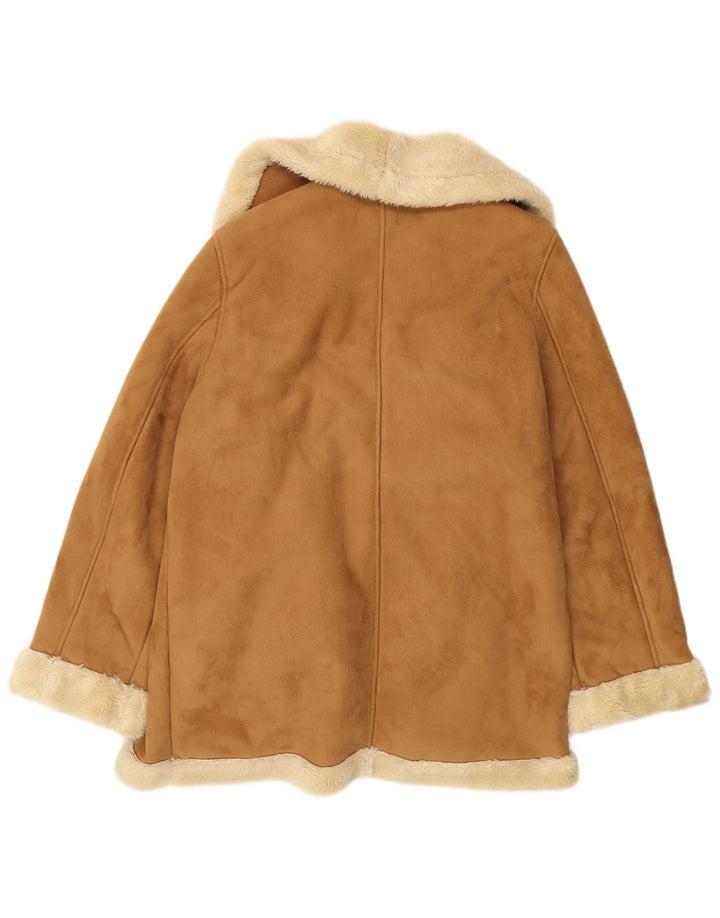 Wit & Wisdom Abrigo Sherpa extragrande para mujer Reino Unido 44 Poliéster marrón grande
