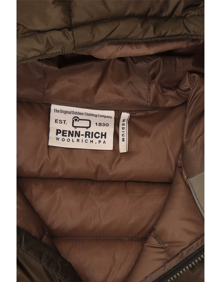 Giacca imbottita grafica da uomo Woolrich Penn-Rich UK 38 medio cachi