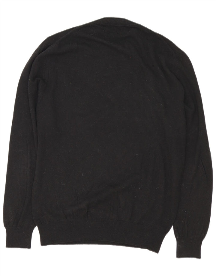 Trussardi Mens Crew Neck Jumper Sweater XL Black Polyamide