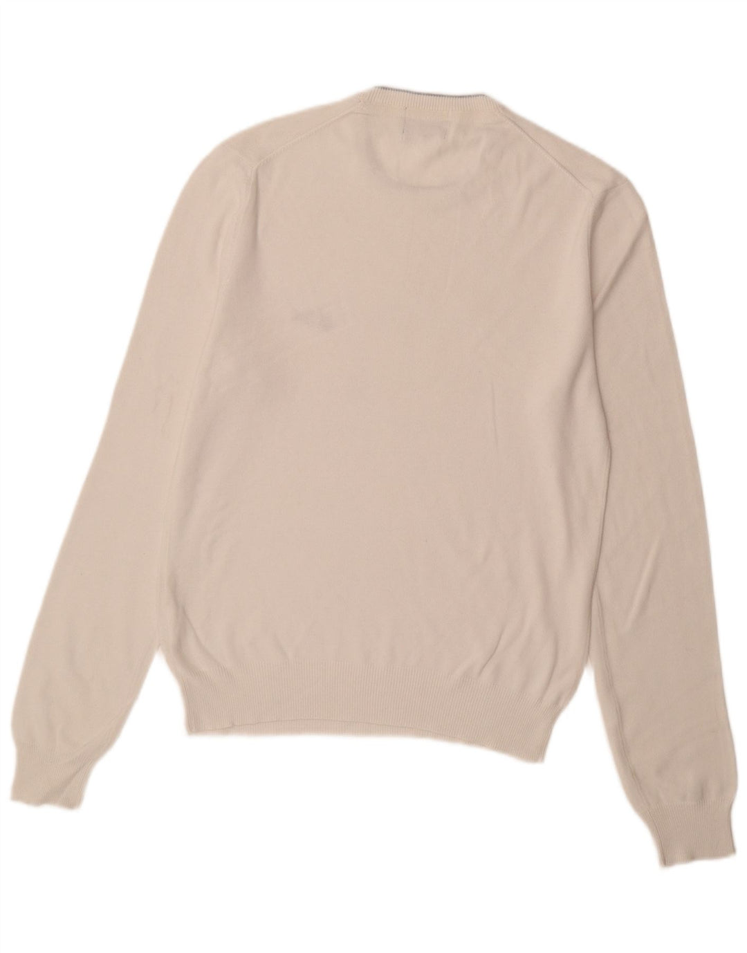 WOOLRICH Mens Crew Neck Jumper Sweater Small White Cotton