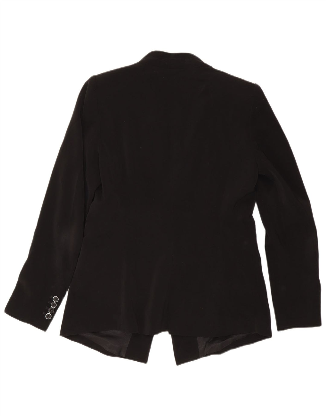 ZARA Womens 1 Button Blazer Jacket UK 14 Large Black Polyester