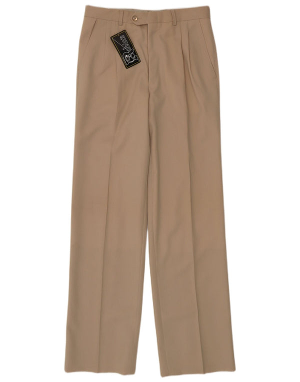 Robin's Mens Pegged Suit Trousers IT 46 Small W28 L32 Beige Virgin Wool