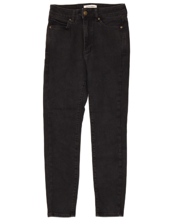 Marks & Spencer Damen Autograph Skinny Jeans UK 8 Small W26 L26 Schwarz