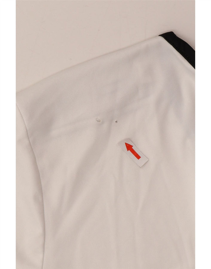 T-shirt Adidas Aeroready da uomo Top in poliestere color block bianco medio