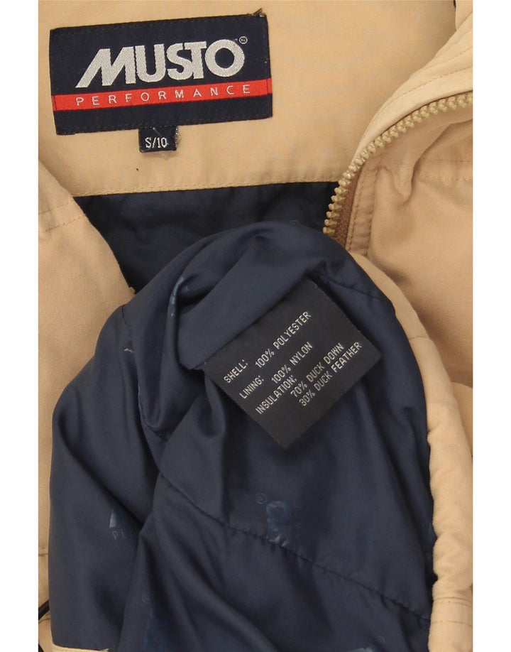 Musto Womens Oversized Polstret Gilet UK 10 Small Beige Polyester