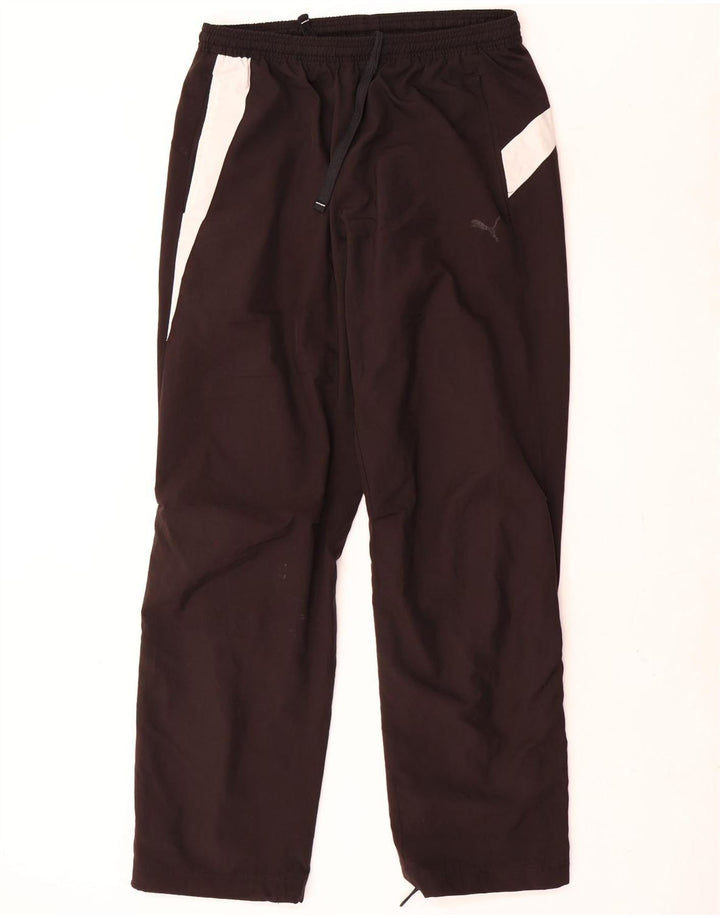 Puma Mens Tracksuit Trousers Medium Black Colourblock Polyester
