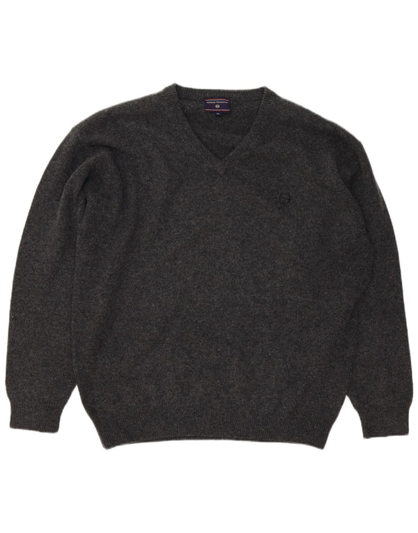 Sergio Tacchini Herre V-hals sweater XL Grå Uld