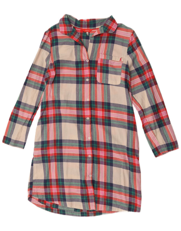 Joules Womens Shirt Dress UK 14 Medium Multicoloured Check Cotton