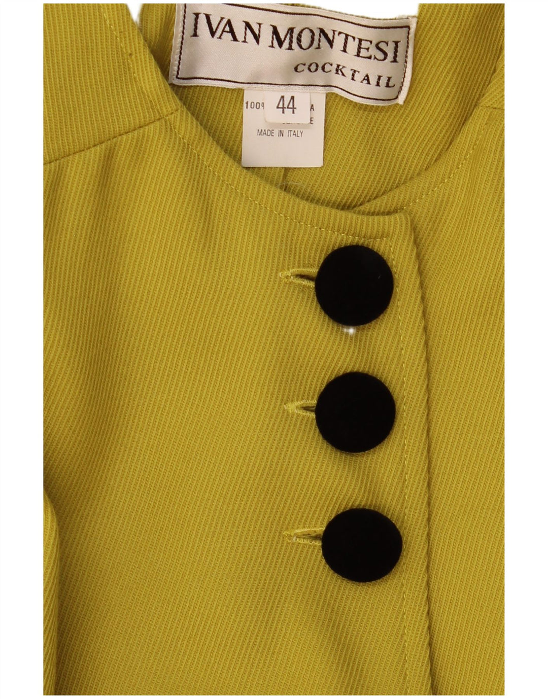 Vintage Womens Oversized Overcoat IT 44 Medium Yellow Wool