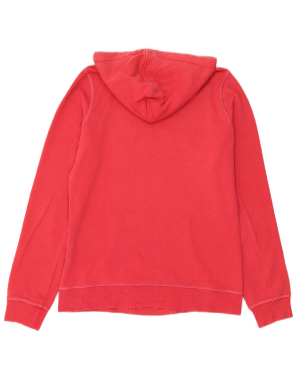 Champion Womens Graphic Hoodie Jumper UK 14 Large Pink Cotton