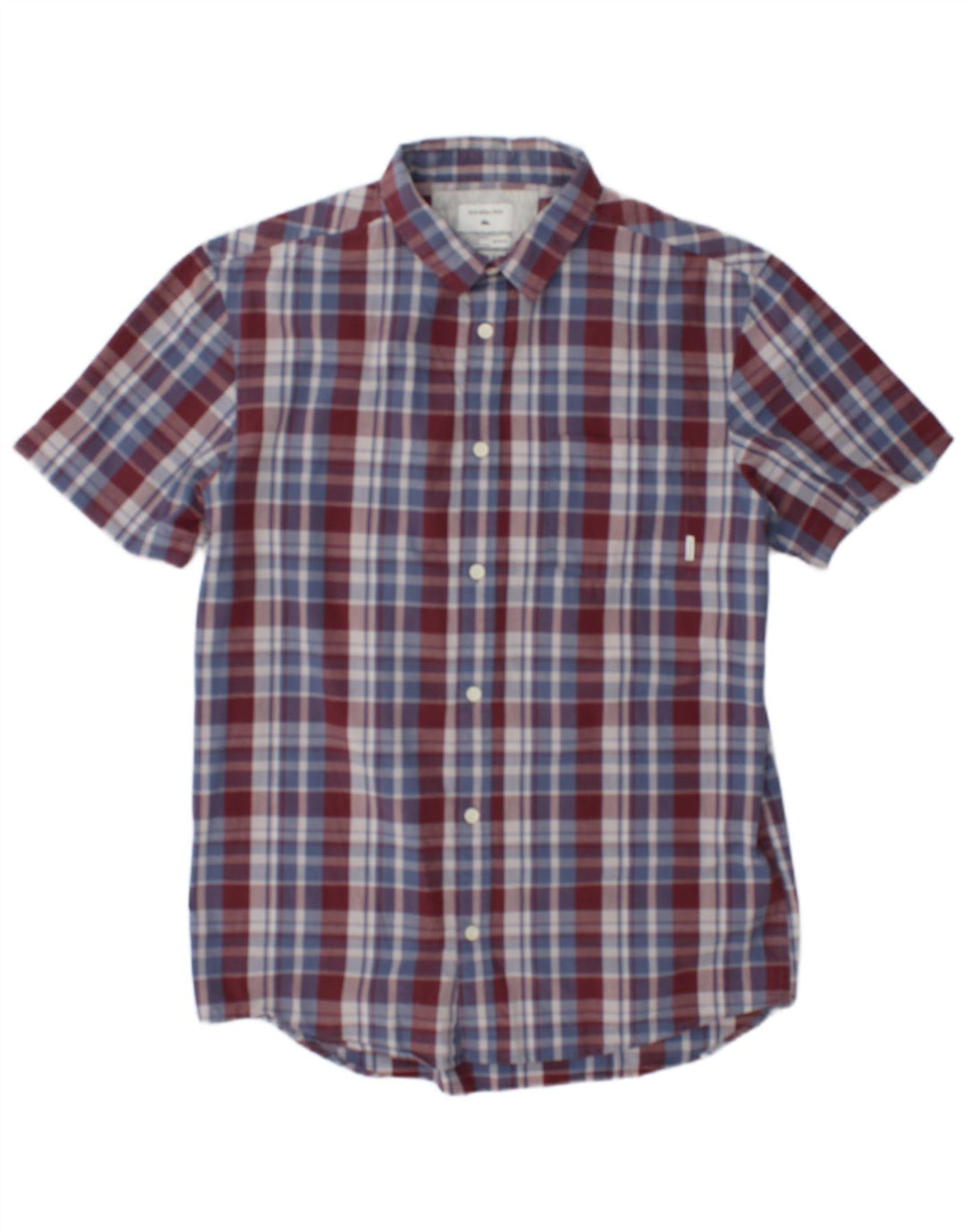 Quiksilver Mens Short Sleeve Shirt Medium Multicoloured Check Cotton