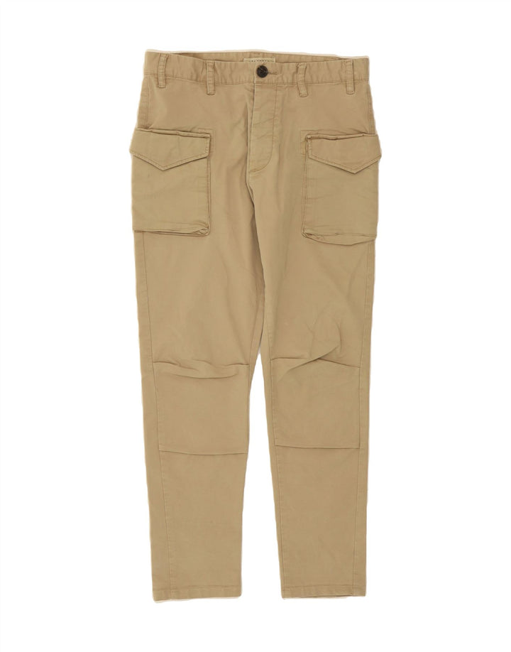 SELECTED Womens Slim Cargo Trousers W30 L27 Beige Vintage Selected and Second-Hand Selected from Messina Hembry 