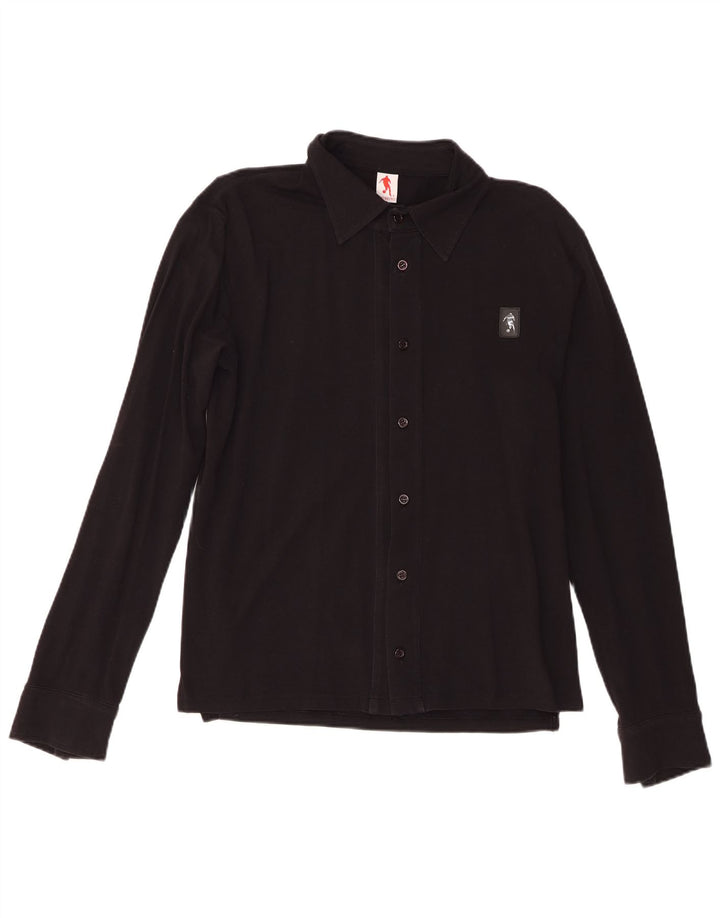Bikkembergs Mens Shirt Large Black Cotton