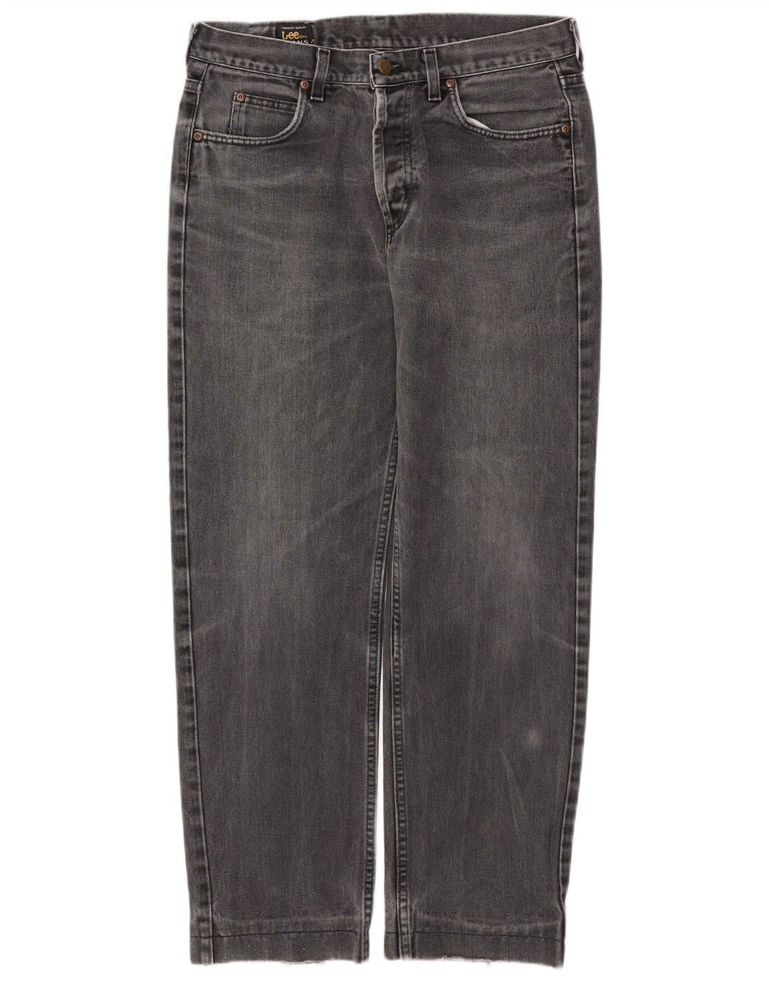 LEE Mens Chicago Straight Jeans W33 L29 Grey Cotton