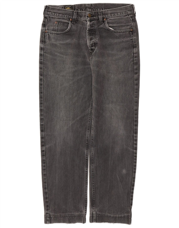 LEE Mens Chicago Straight Jeans W33 L29 Grey Cotton