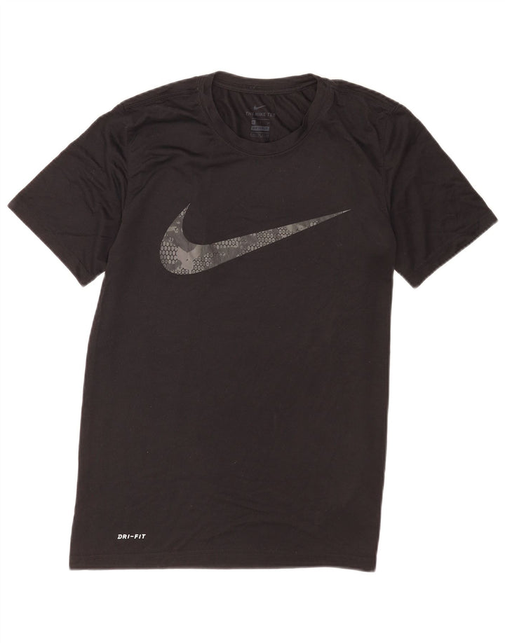 Nike Mens Dri Fit Graphic T-Shirt Top Small Black Polyester