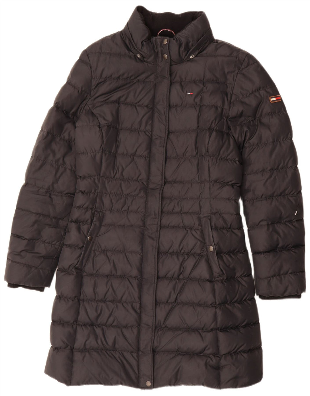Tommy Hilfiger Womens Padded Coat UK 16 Large Black Polyester