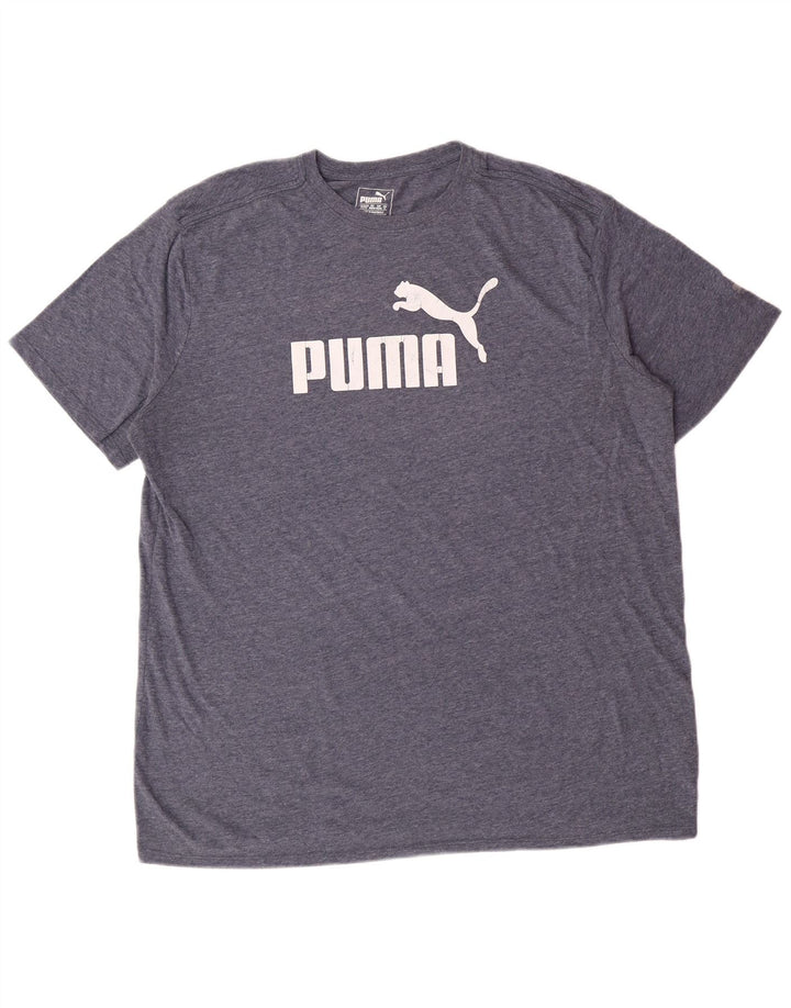 PUMA Mens Graphic T-Shirt Top XL Blue