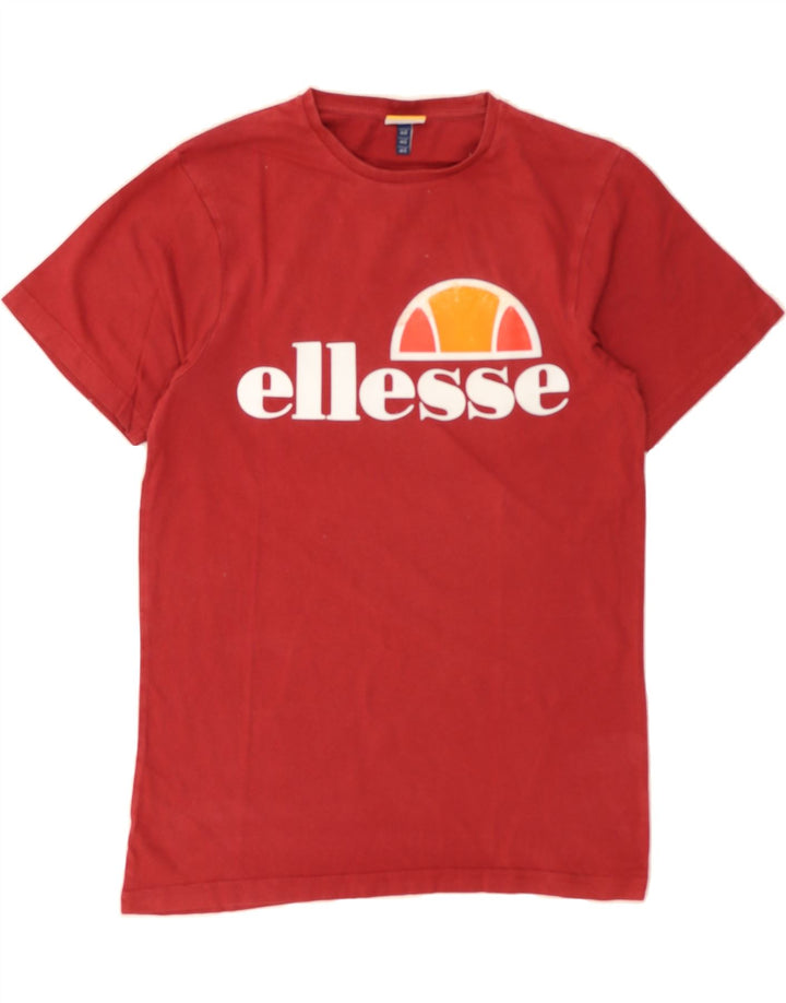 ELLESSE Mens Graphic T-Shirt Top Small Red Cotton Vintage Ellesse and Second-Hand Ellesse from Messina Hembry 