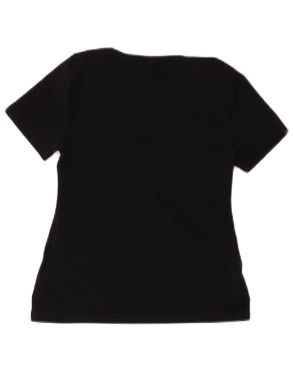 Nike Girls Dri Fit grafikus póló felső 8-9 éves kis fekete poliészter