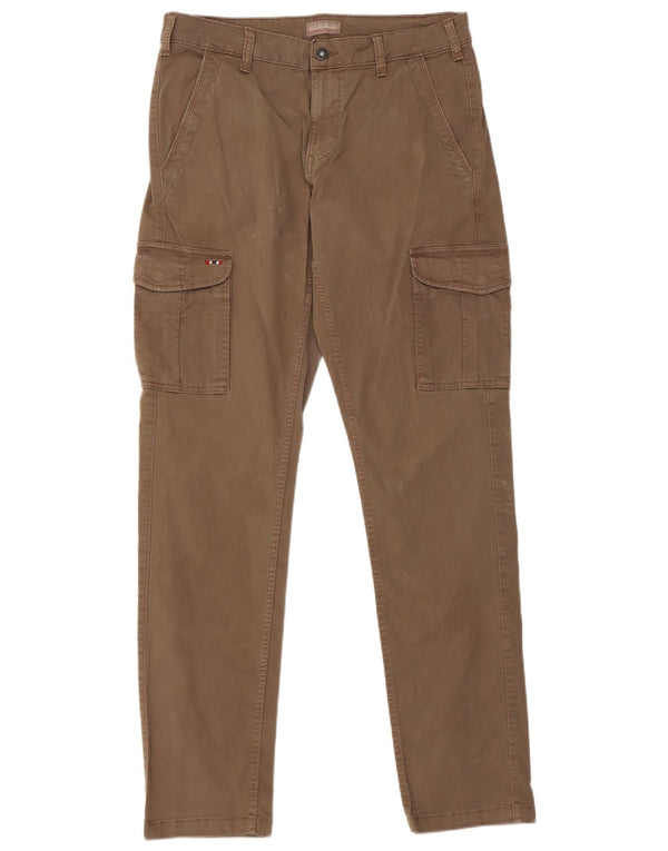 Napapijri Pantalones cargo ajustados para hombre W32 L34 Algodón marrón