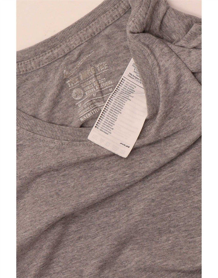Nike Mens Athletic Cut T-Shirt Top Medium Grey Cotton
