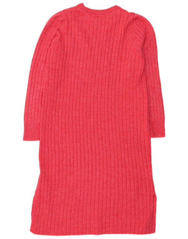 John Lewis Dame Langærmet Jumper Kjole UK 16 Large Pink Polyester