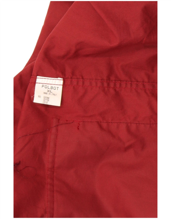 Polbot Womens Oversized Utility Jacket UK 18 XL Red Colourblock Cotton