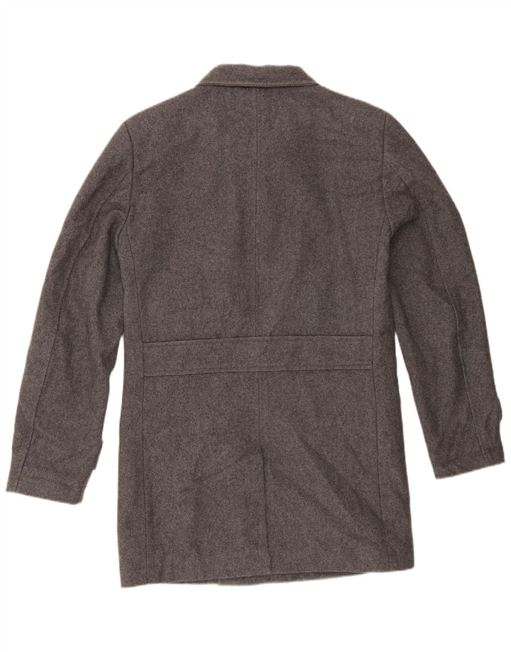 French Connection Mens Pea Coat UK 36 Small Grey Wool