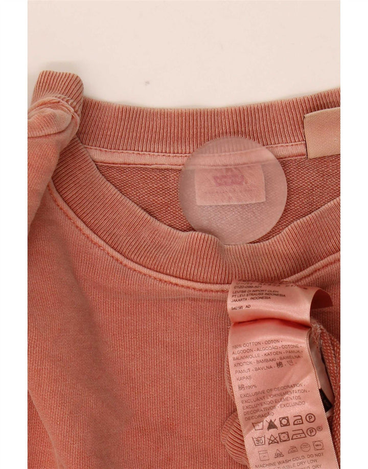 Pulover supradimensionat pentru femei Levi's UK 14 Bumbac roșu mediu