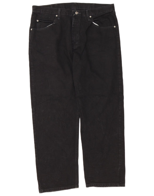 Wrangler Pantalones informales de ajuste relajado para hombre W36 L29 Algodón negro