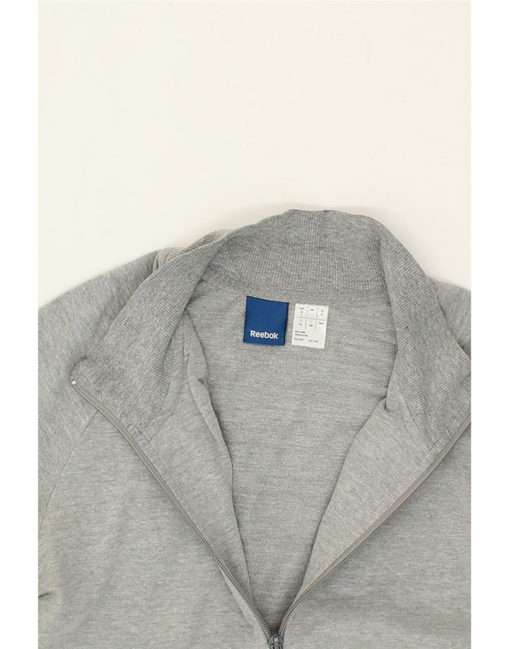 REEBOK Womens Tracksuit Top Jacket EU 44 XL Grey Cotton Vintage Reebok and Second-Hand Reebok from Messina Hembry 