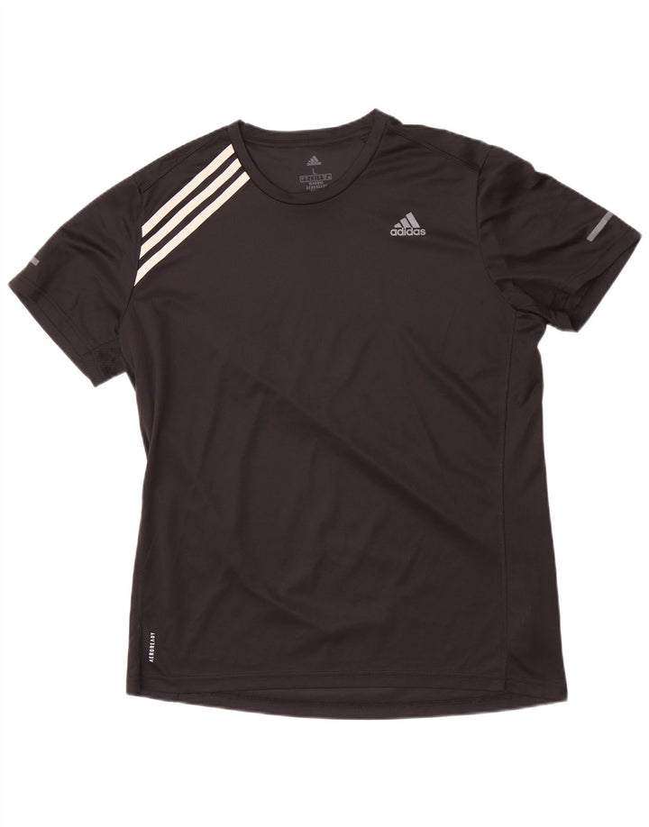 Adidas Mens Aeroready T-Shirt Top Large Black Polyester